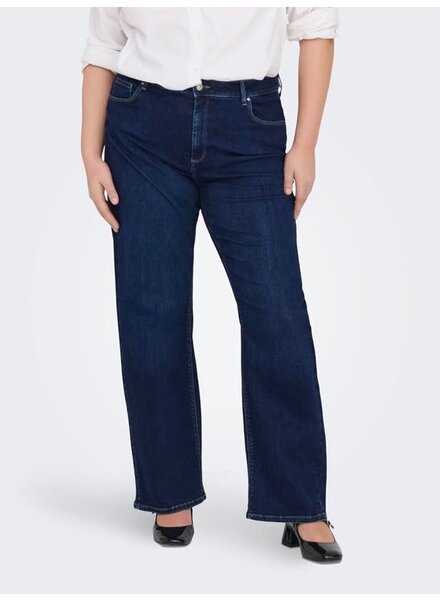 Only Carmakoma willy wide leg jeans blue