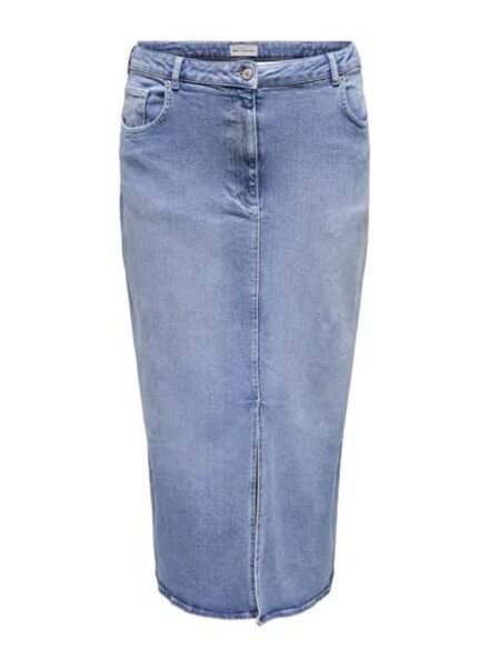 Only Carmakoma denim skirt light blue