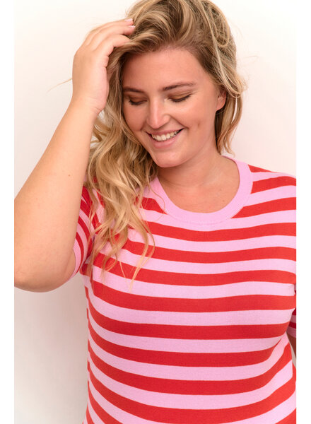 Kaffe / Kaffe Curve knit malia stripe pink