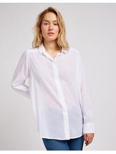 Lee jeans shirred blouse bright white LEE