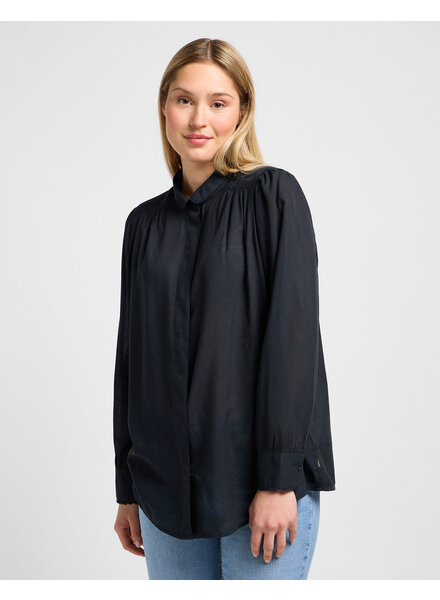 Lee jeans shirred blouse black LEE