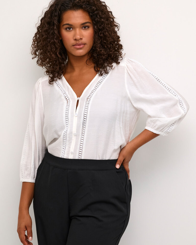 Kaffe / Kaffe Curve blouse Ronja chalk