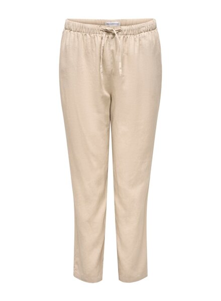 Only Carmakoma linnenmix pants Caro oxford tan