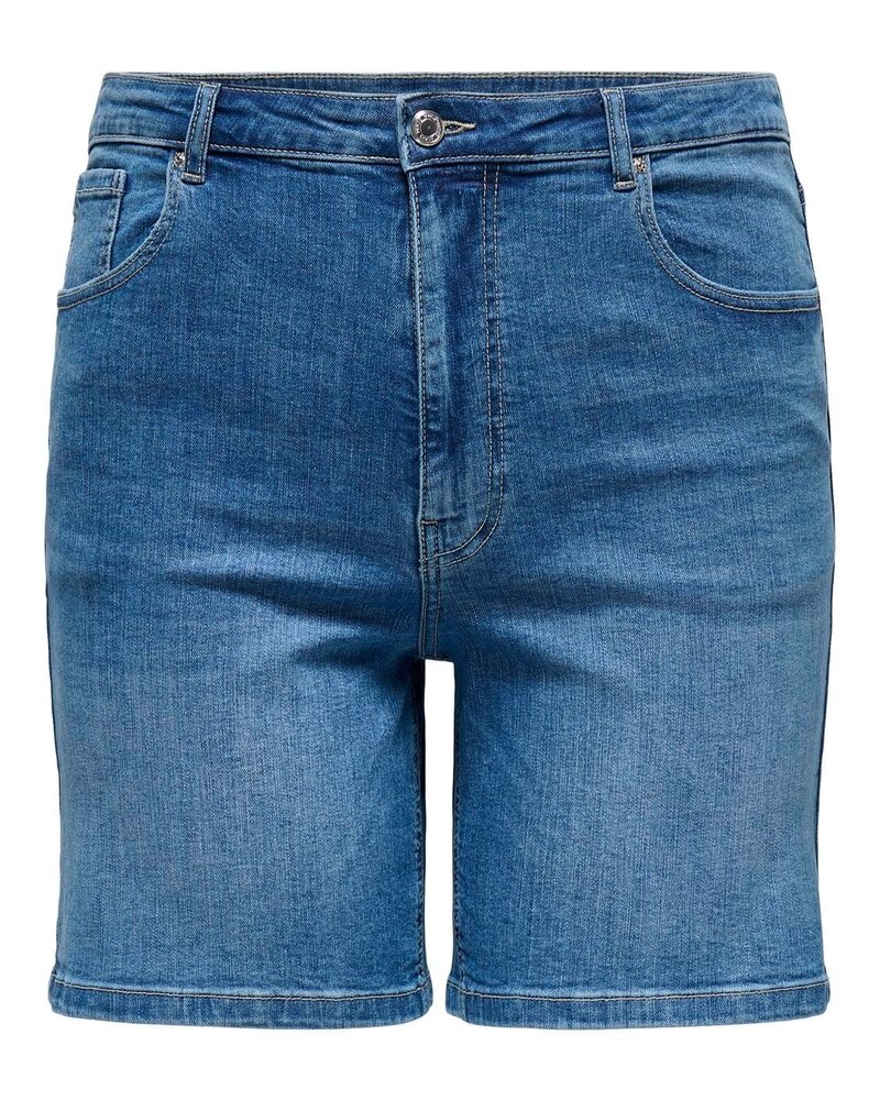 Only Carmakoma denim shorts juicy medium blue