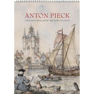 Comello Calendrier d'anniversaire Anton Pieck A4 "View of Port" (Vue du port)