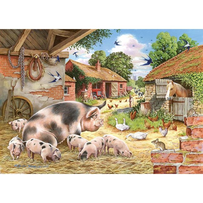 The House of Puzzles Poppy's Piglets Puzzle 500 Pieces XL
