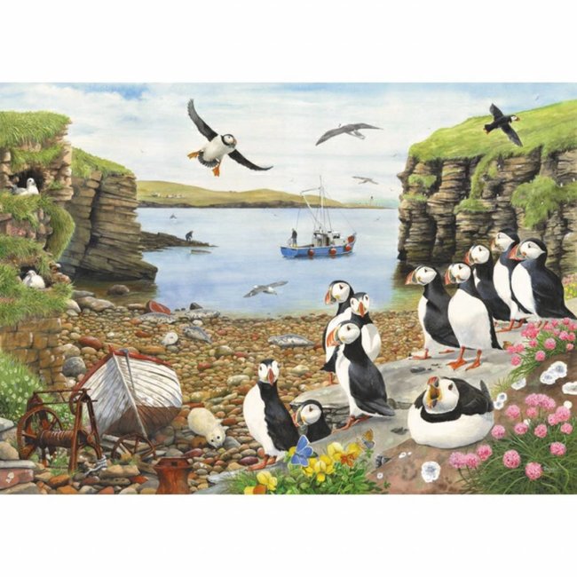 Puffin Parade Puzzel 500 Stukjes XL