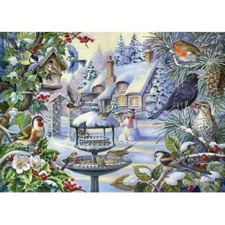 The House of Puzzles Winter Birds Puzzle 500 Pieces XL