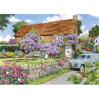 The House of Puzzles Puzzle Wisteria Cottage 250 Piezas XL