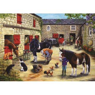 The House of Puzzles Farrier's Visit Puzzel 500 Stukjes