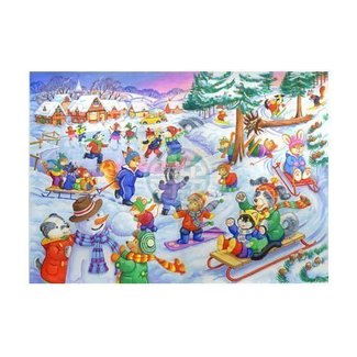 The House of Puzzles Fun In The Snow Puzzle 80 Teile