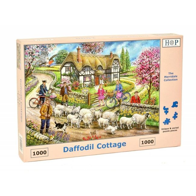 The House of Puzzles Daffodil Cottage Puzzle 1000 Stück