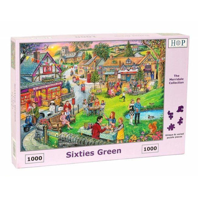 Puzzle vert des années 60 1000 pièces