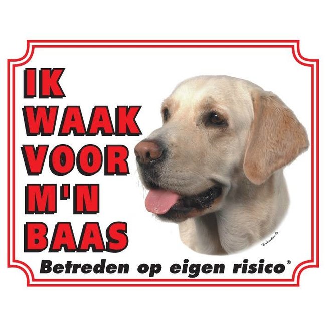 Labrador Retriever Uhrenschild - Blond