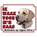Stickerkoning Labrador Retriever Waakbord - Blond