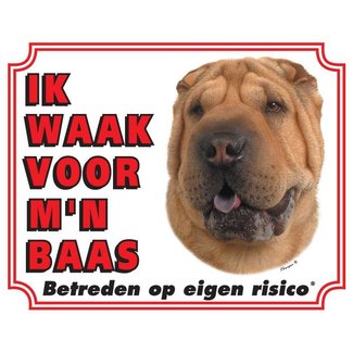 Stickerkoning Signe de montre Shar Pei - Je veille sur mon patron