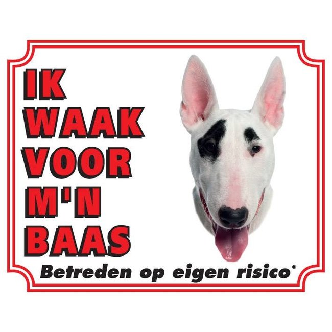 Stickerkoning Signe de montre Bull Terrier - Je veille sur mon patron