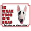 Stickerkoning Bull Terrier Watch Sign - Ich passe auf meinen Chef auf