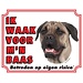 Stickerkoning Bullmastiff Watch Sign - Ich passe auf meinen Chef auf