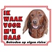 Stickerkoning Irish Setter Watch Sign - I am watching out for my master