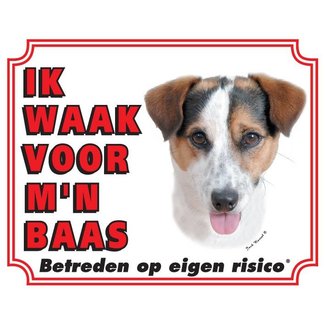 Stickerkoning Jack Russell Terrier Waakbord - Gladhaar