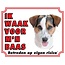 Stickerkoning Jack Russell Terrier Waakbord - Gladhaar