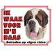 Stickerkoning Saint Bernard Watch Sign - Ich passe auf meinen Chef auf