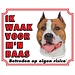 Stickerkoning American Staffordshire Terrier Uhrenschild