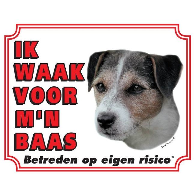 Stickerkoning Jack Russell Terrier Plaque de garde - Poil lisse