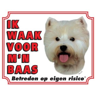 Stickerkoning West Highland White Terrier Uhrenschild