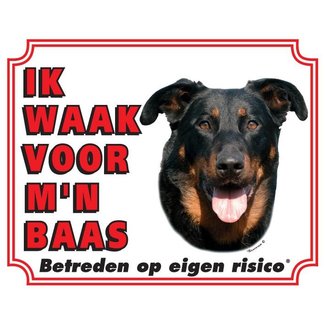 Stickerkoning Signe de montre beauceron - Je veille sur mon maître