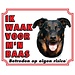 Stickerkoning Beauceron Waakbord - Ik waak voor mijn baas