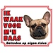 Stickerkoning Signe de surveillance pour bouledogue français - Je veille sur mon patron