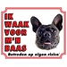 Stickerkoning Segno di guardia del bulldog francese - Sto facendo la guardia al mio capo