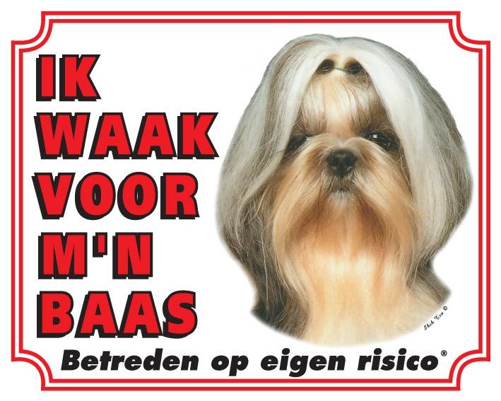 Shih Tzu Waakbord - Ik waak voor mijn baas