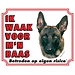 Stickerkoning Signe de garde malinois - Je veille sur mon patron