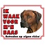 Stickerkoning Rhodesian Ridgeback Watch Sign - I am watching out for my