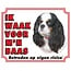 Stickerkoning Cavalier King Charles Spaniel Uhrenschild - Tricolour