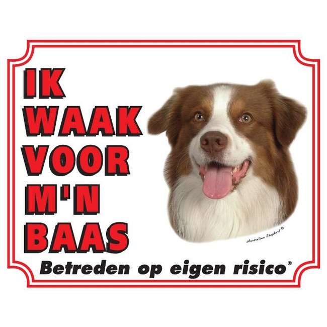 Stickerkoning Australian Shepherd Watch Sign - Ich halte Ausschau nach meinem