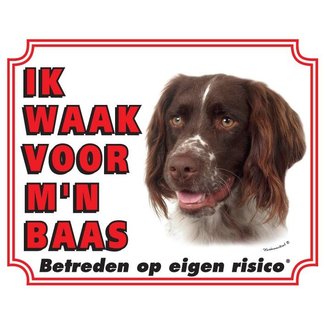 Stickerkoning Heidewachtel Waakbord - Ik waak voor mijn baas