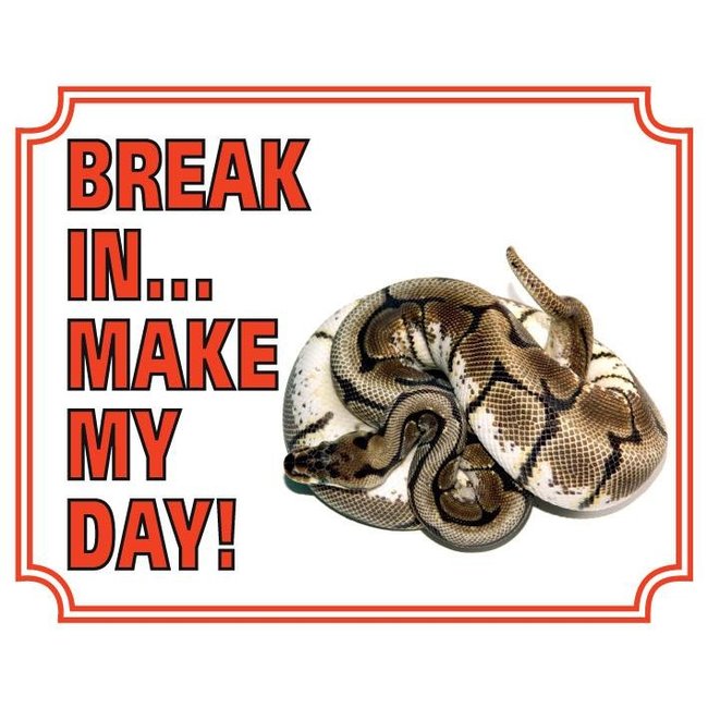King Python Watch Sign - Break in make my Day