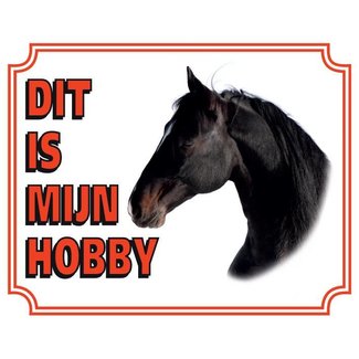 Stickerkoning Cartello Horse Watch - Questo è il mio hobby Nero