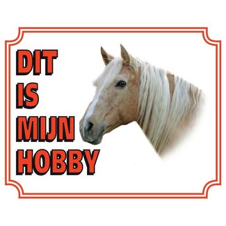 Stickerkoning Horse Watch Schild - Das ist mein Hobby Hellbraun