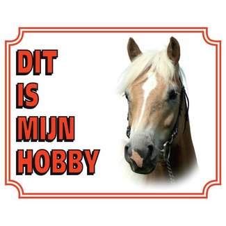 Stickerkoning Haflinger Uhrenschild - Das ist mein Hobby