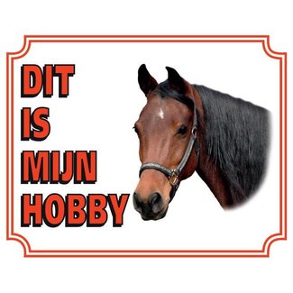 Stickerkoning Panneau de montre pour cheval marron - This Is My Hobby