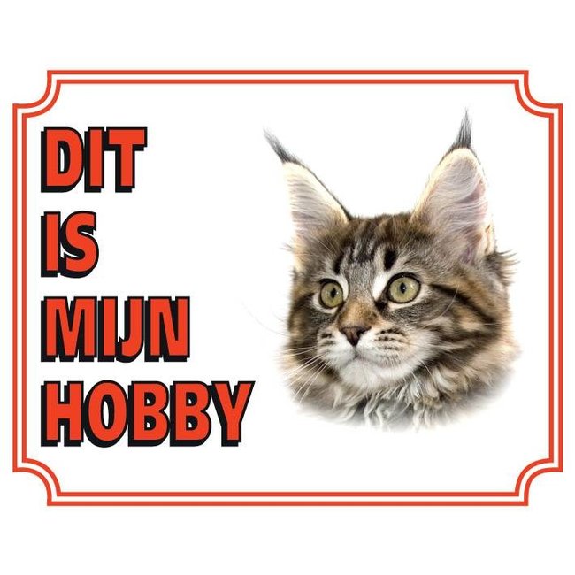 Stickerkoning Maine Coon Watch Sign - C'est mon hobby