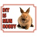 Stickerkoning Panneau Rabbit Watch - C'est mon hobby