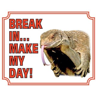 Stickerkoning Letrero de Lizard Watch - Break in make my day