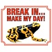 Stickerkoning Gifkikker Waakbord - Break in make my day