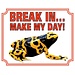 Stickerkoning Poison Frog Watch Sign - Break in make my day
